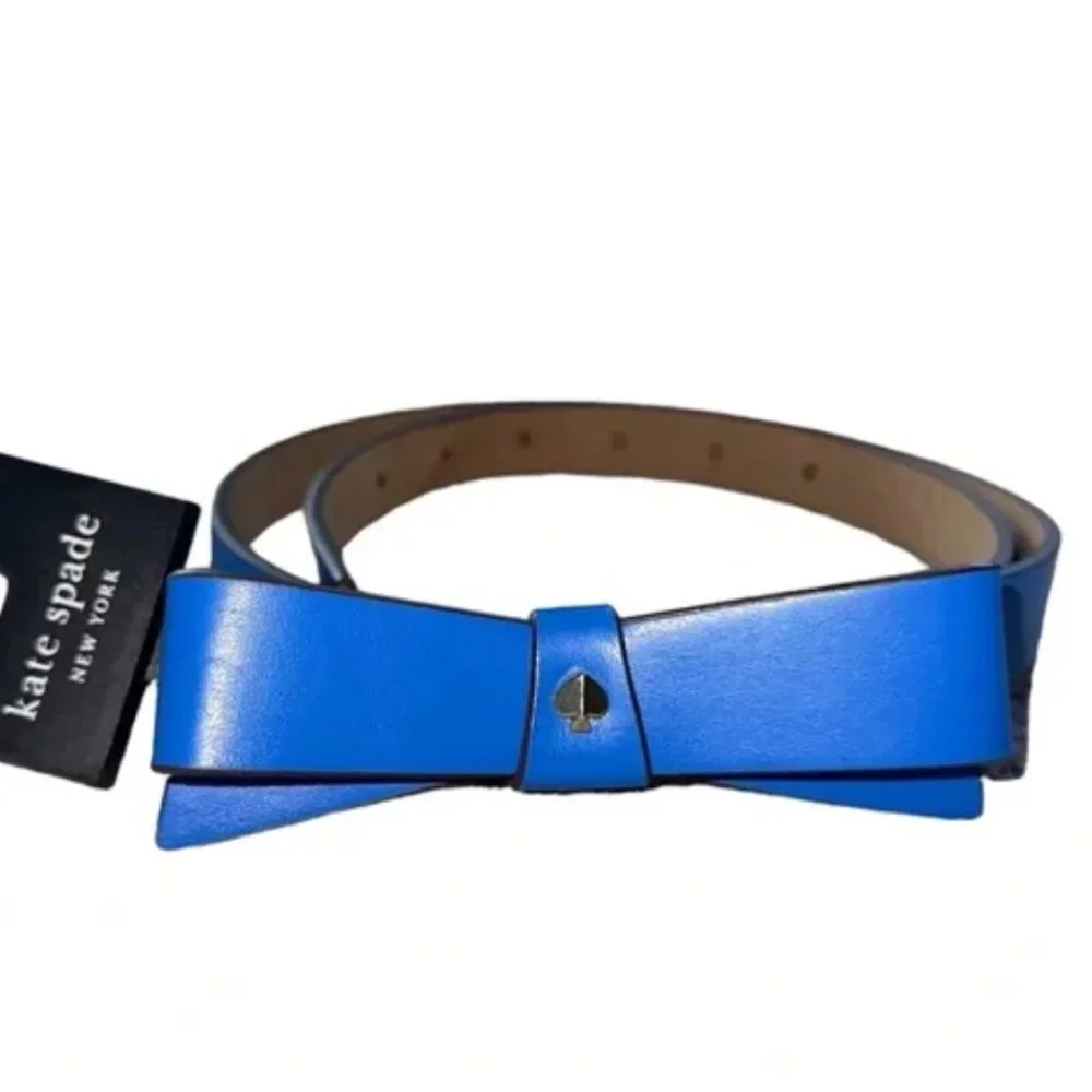 NWT Kate spade new york 19mm bow spade belt large Blue - Picture 2 of 4